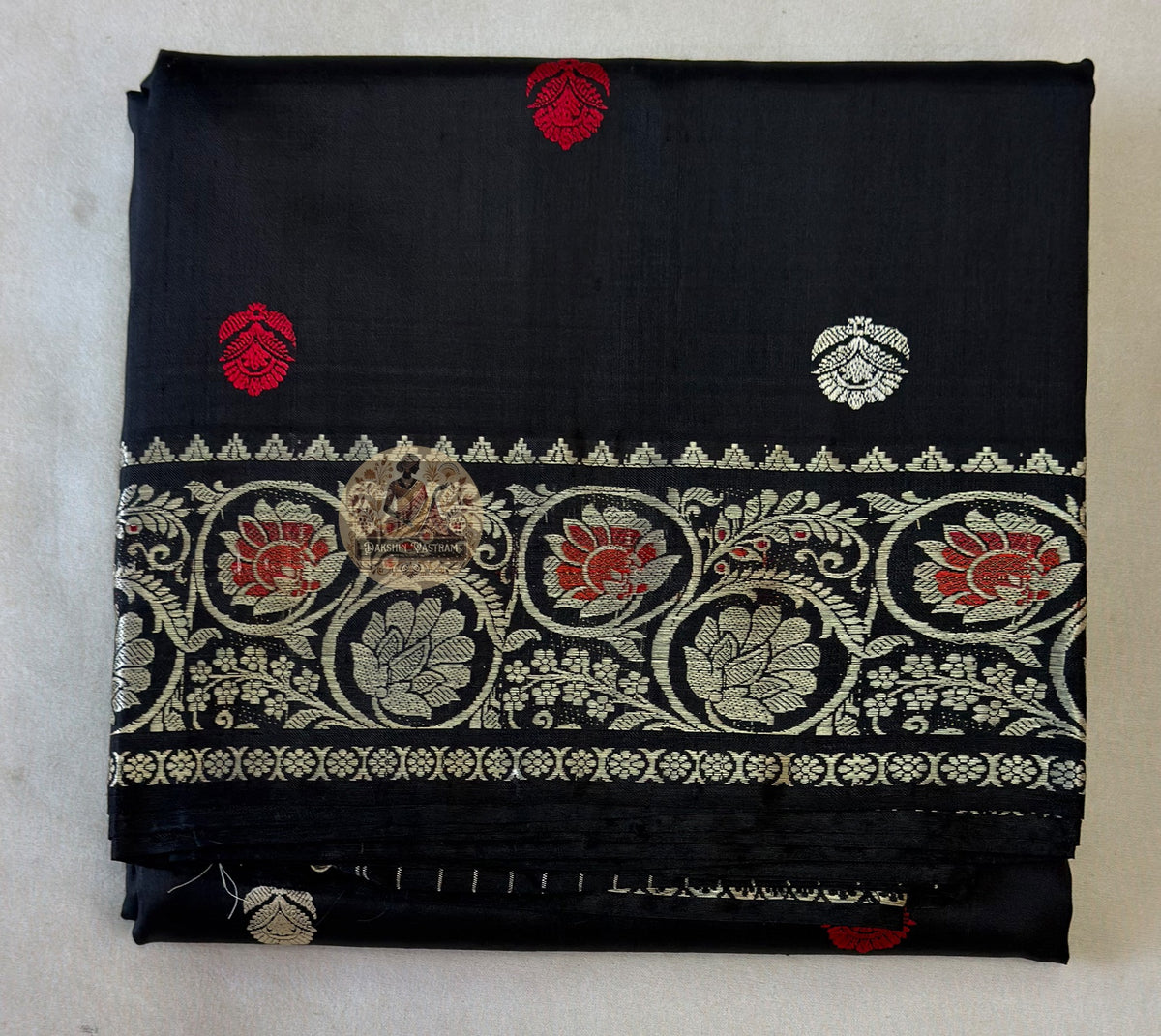 Full flat-lay of premium Bishnupur Baluchari Silk Saree in pure luminous silk displaying complete finest handwoven mythological pallu, narrative border and saree body — an exceptional collector's piece for Durga Puja 2026, weddings, Poila Boishakh and cultural events across Bishnupur, Bankura, Kolkata, Delhi and Mumbai