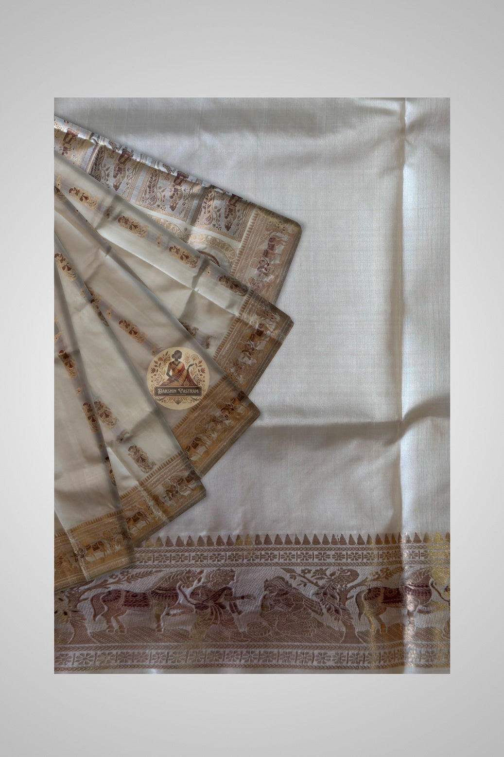 Lightweight Swarnachari Silk Saree with understated gold pallu – casual wedding wear, delivered to Pune and Gurgaon