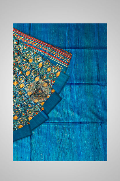 Shop Raw Silk Saree Online – Close-up of artisanal detailing