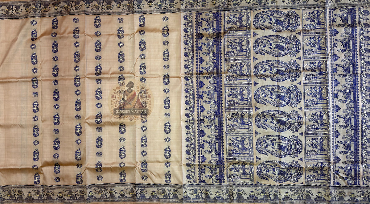 Buy Authentic Baluchari Saree online – Pallu design showcasing artistry