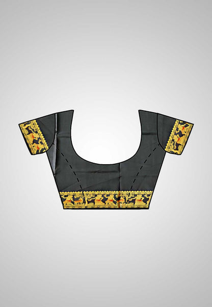 Buy Baluchari Silk Saree online – Handloom Baluchari Silk Saree blouse piece