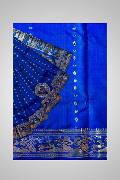 Luxurious Swarnachari Pure Silk Saree with rich zari motifs – buy online, delivered to Bengaluru and Pune