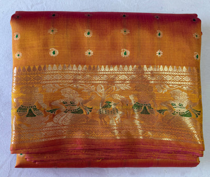 Shop Luxury Silk Saree online – Folded saree showing silk sheen