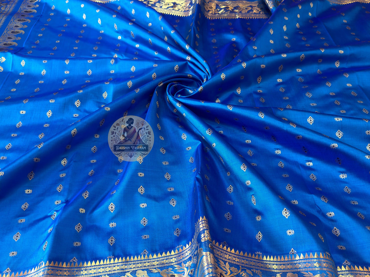 Handwoven Swarnachari Pure Silk Saree with golden sheen – premium ethnic wear delivered to Guwahati