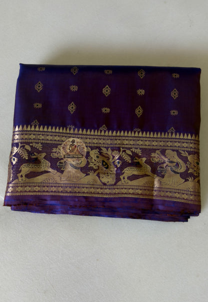 Heirloom-quality Swarnachari handloom saree in rich silk — gifting and occasion wear for UK diaspora
