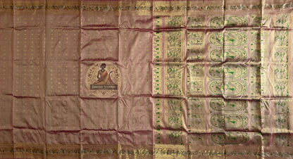 Swarnachari Pure Silk Saree with 200-year-old Bengal weaving tradition – artisan collection by Dakshin Vastram