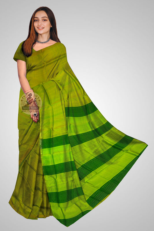 Buy Bishnupur Pure Silk Saree online – Front view of Mulberry silk saree