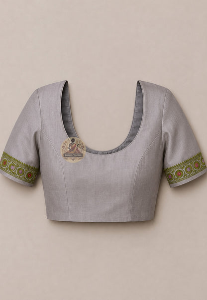 Matching blouse piece included with Baluchari Silk Saree handloom war council narrative Bengal West Bengal