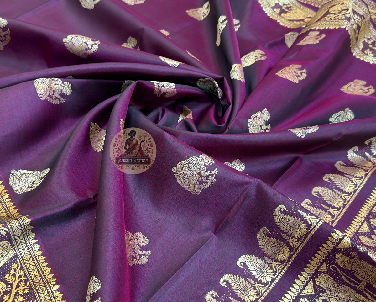 Shop Pure Silk Saree – Texture view of Mulberry silk fabric