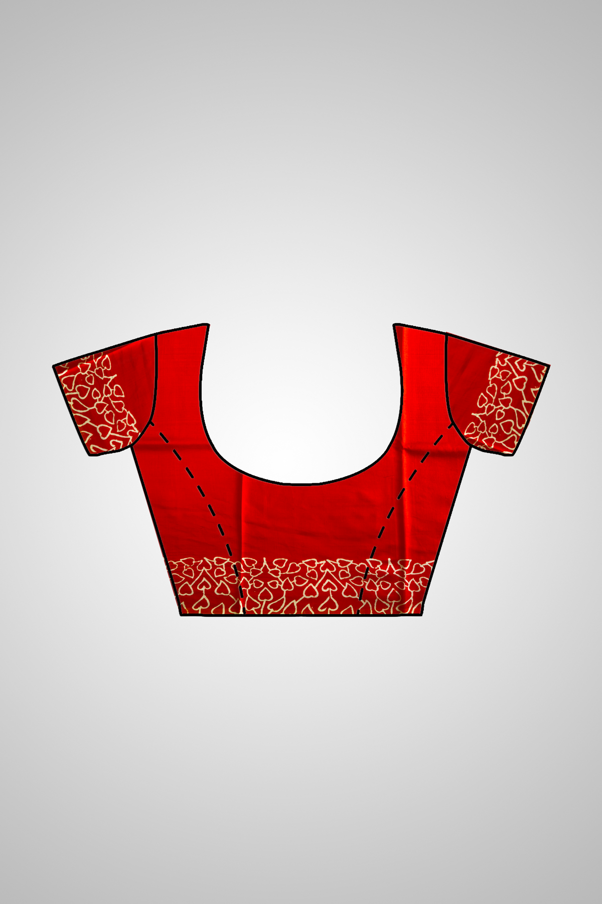 Shop Traditional Block Print Silk Saree – Saree with blouse piece view