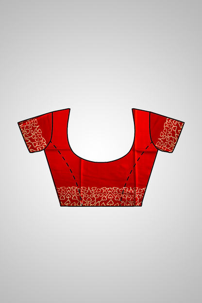 Bishnupur Silk Block Print Saree blouse – premium artisan crafted Indian silk saree blouse for wedding receptions, sangeet nights and festive galas in Cincinnati