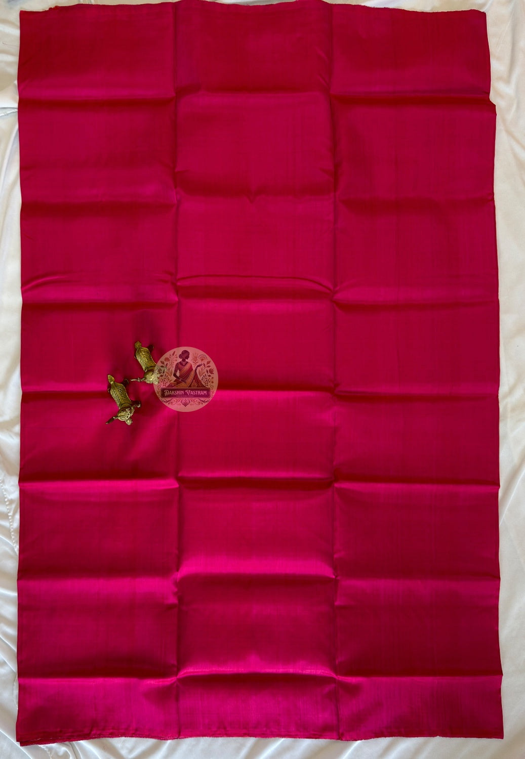 Pure silk saree fabric unfolded showing drape quality – ships to London Birmingham Leeds