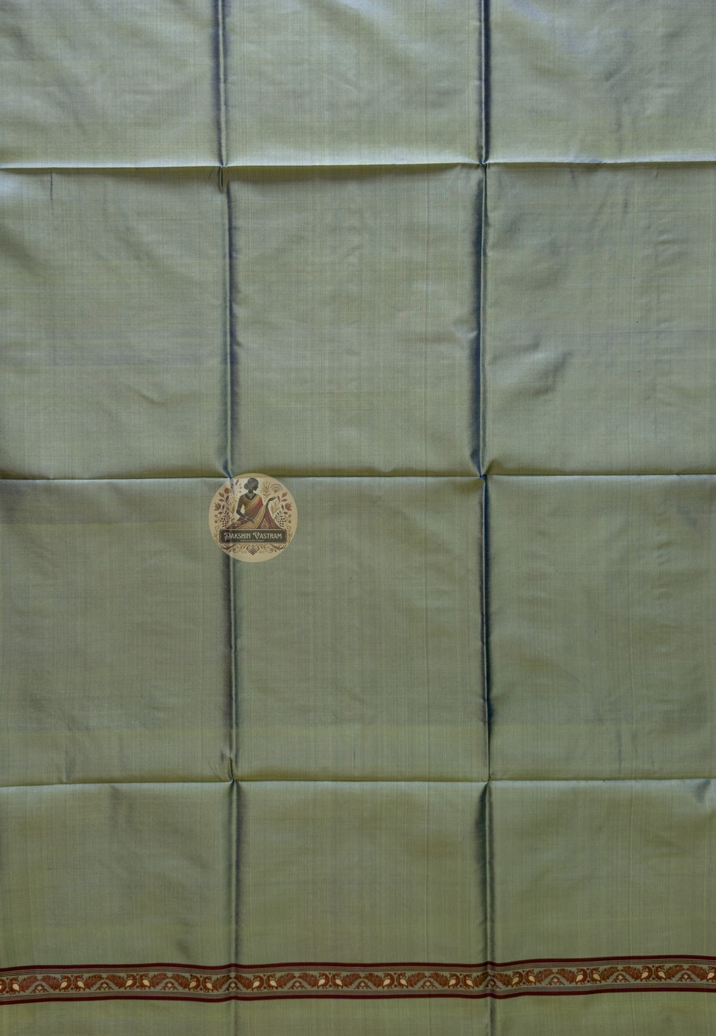 Premium handloom silk unstitched kurti piece in Pesta Green – authentic Bengal weave available online UK USA EU