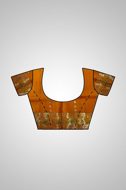 Shop Handloom Silk Saree online – View with blouse included