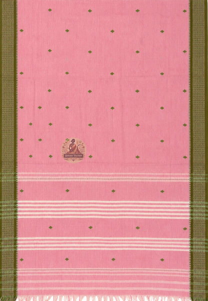 Close-up of pure cotton handloom weave showing fine texture, soft fabric, and natural cotton finish