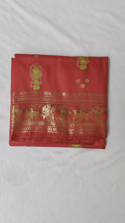 Swarnachari Silk Saree | Bengal Handloom Zari Recovery
