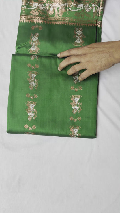 Swarnachari Silk Saree | Bengal Handloom Zari Detail