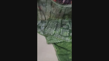 Saree Full View: Full view of Dola Cotton Saree draped on a model, perfect for casual or formal occasions with an elegant, timeless look.