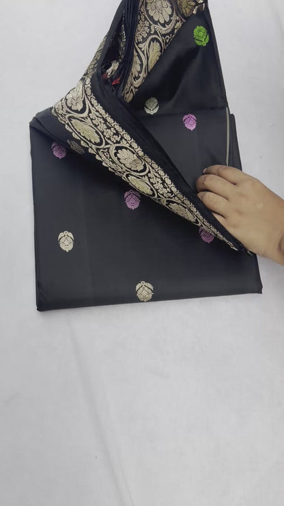 Swarnachari Silk Saree | Bengal Handloom Zari Threshold