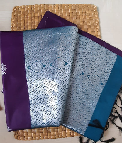 Buy South Indian Saree online – Soft Semi Silk Saree blouse piece
