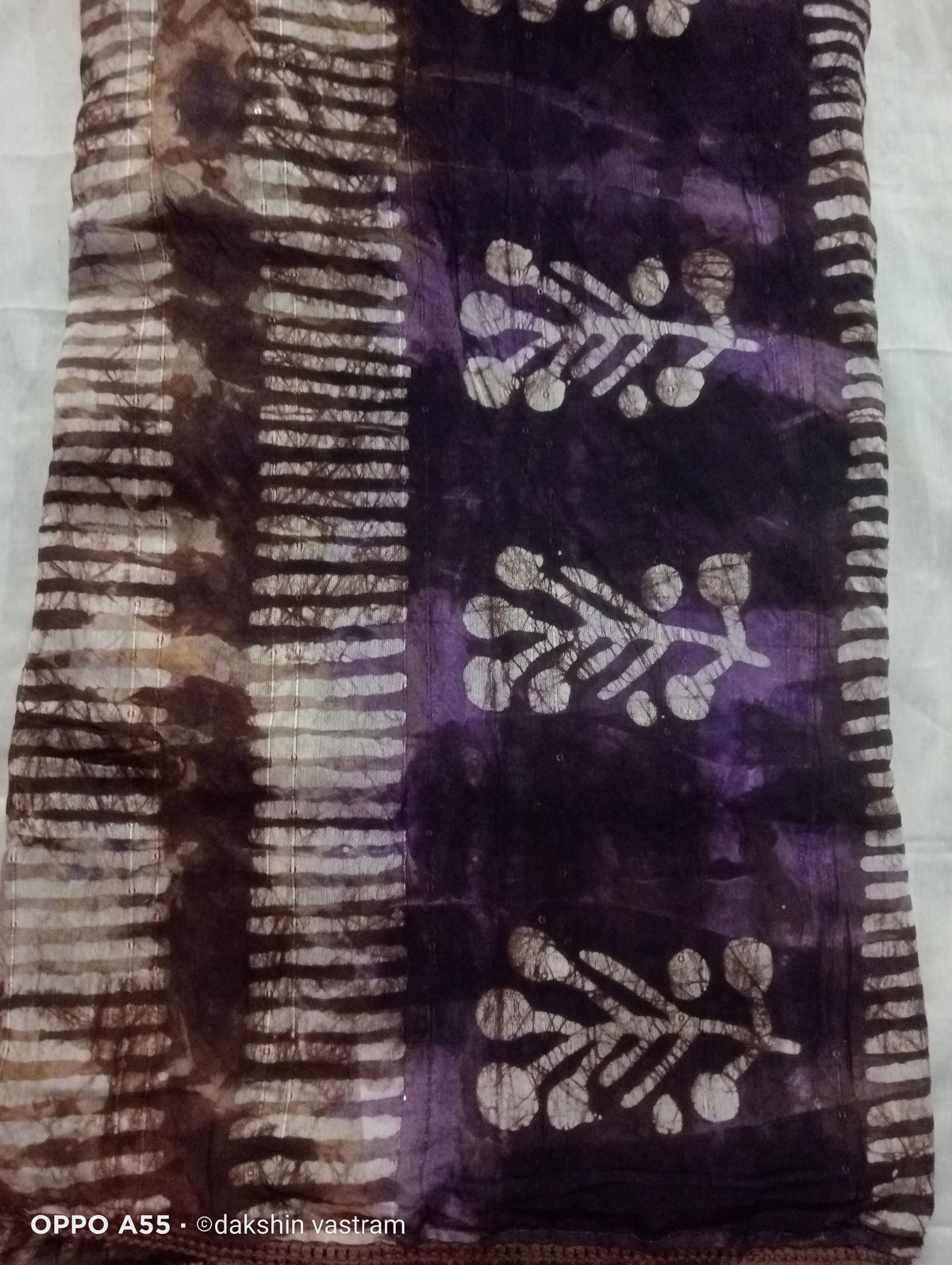 Saree Full View: Full view of Dola Cotton Saree draped, offering ultimate comfort and style for any occasion.